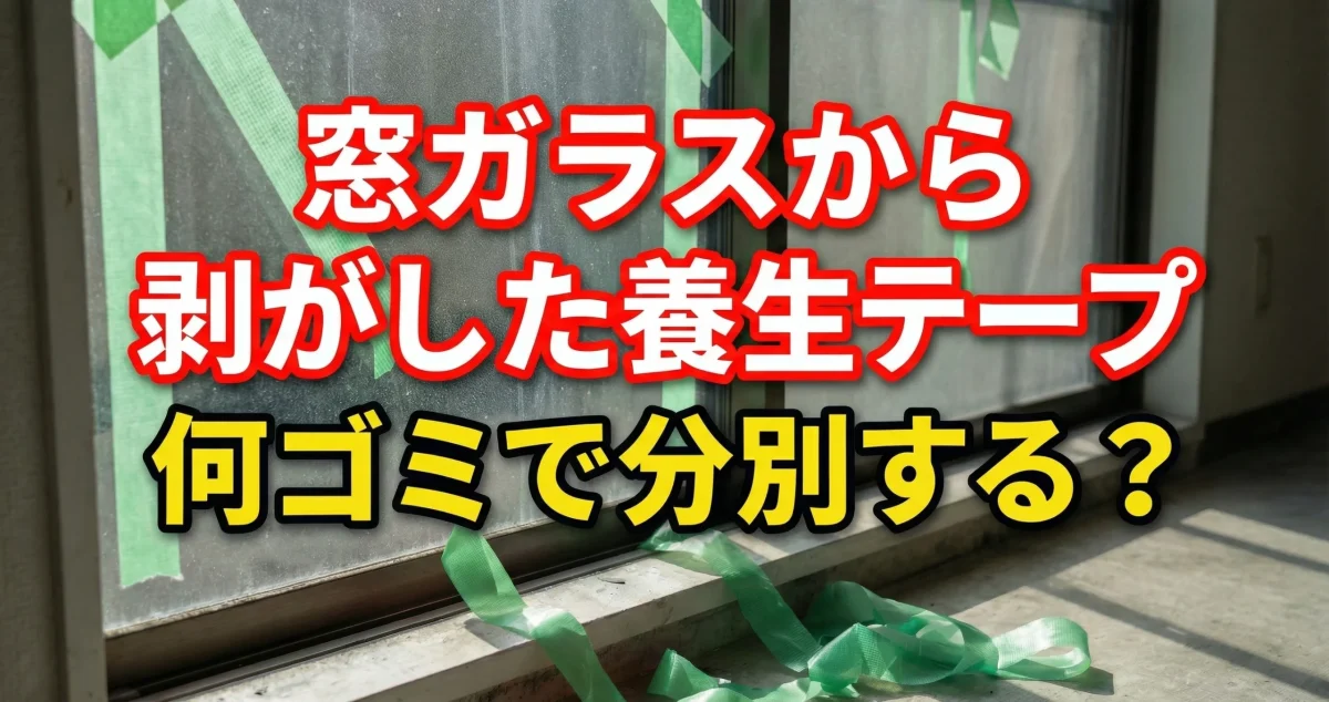 窓ガラスから剥がした養生テープは何ゴミで分別する？