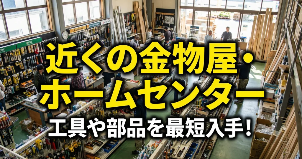 近くの金物屋・ホームセンター・工具や部品を最短入手！
